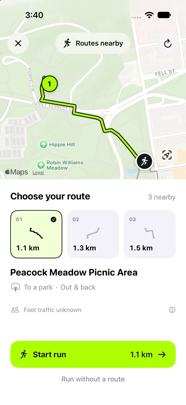 Run route discovery preview